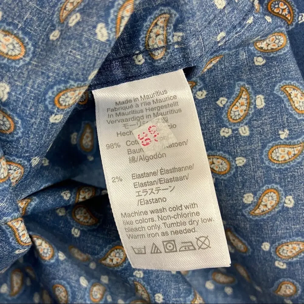 J. Crew Mercantile Flex Paisley Shirt Sz XL